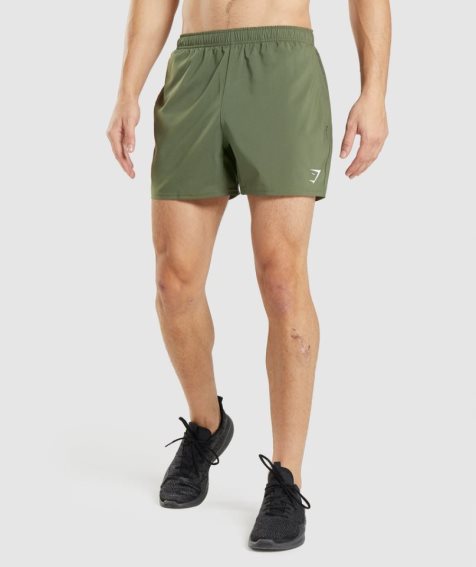 Men's Gymshark Arrival 5" Shorts Olive | CA 85316N